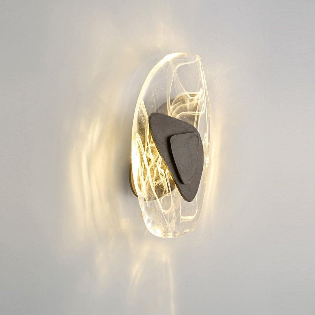 LED Wall Light Crafted from Molded Glass