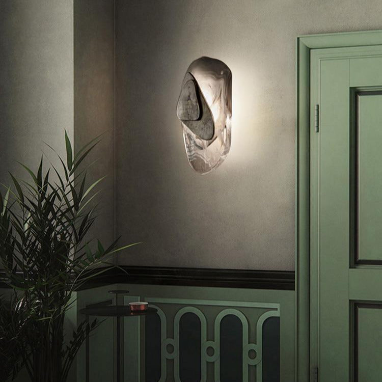 LED Wall Light Crafted from Molded Glass