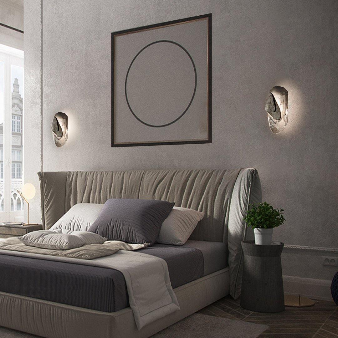 LED Wall Light Crafted from Molded Glass