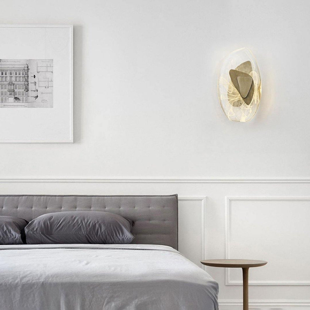 LED Wall Light Crafted from Molded Glass