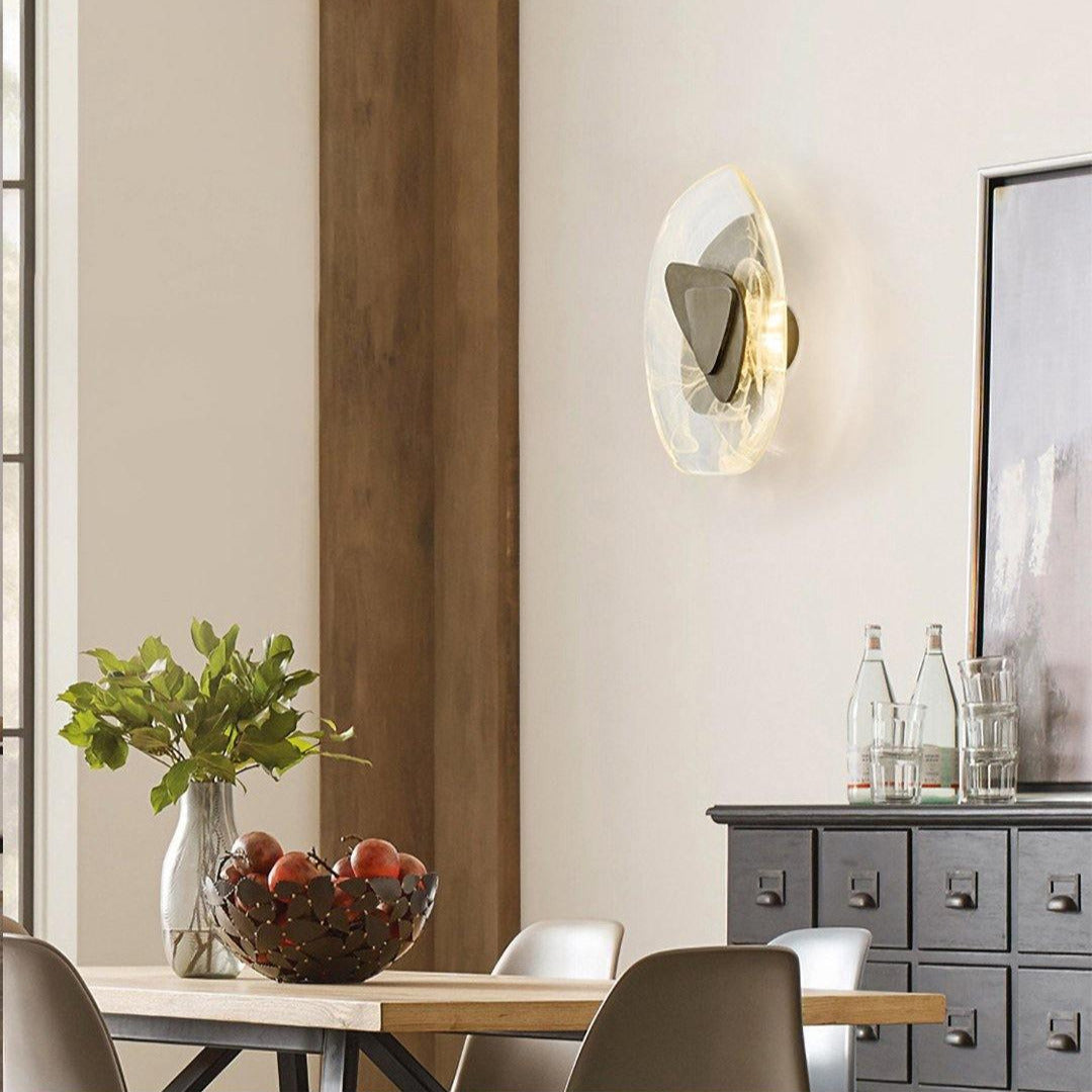 LED Wall Light Crafted from Molded Glass
