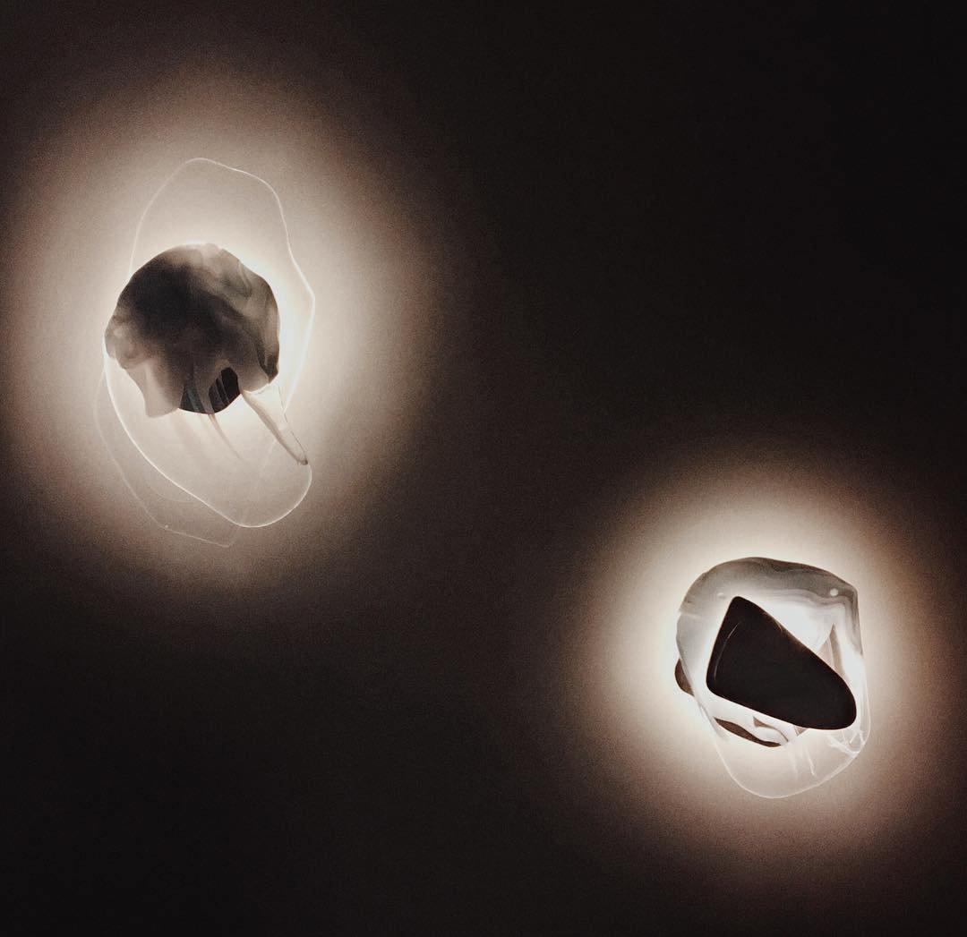 LED Wall Light Crafted from Molded Glass