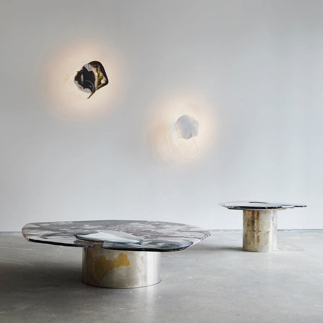 LED Wall Light Crafted from Molded Glass