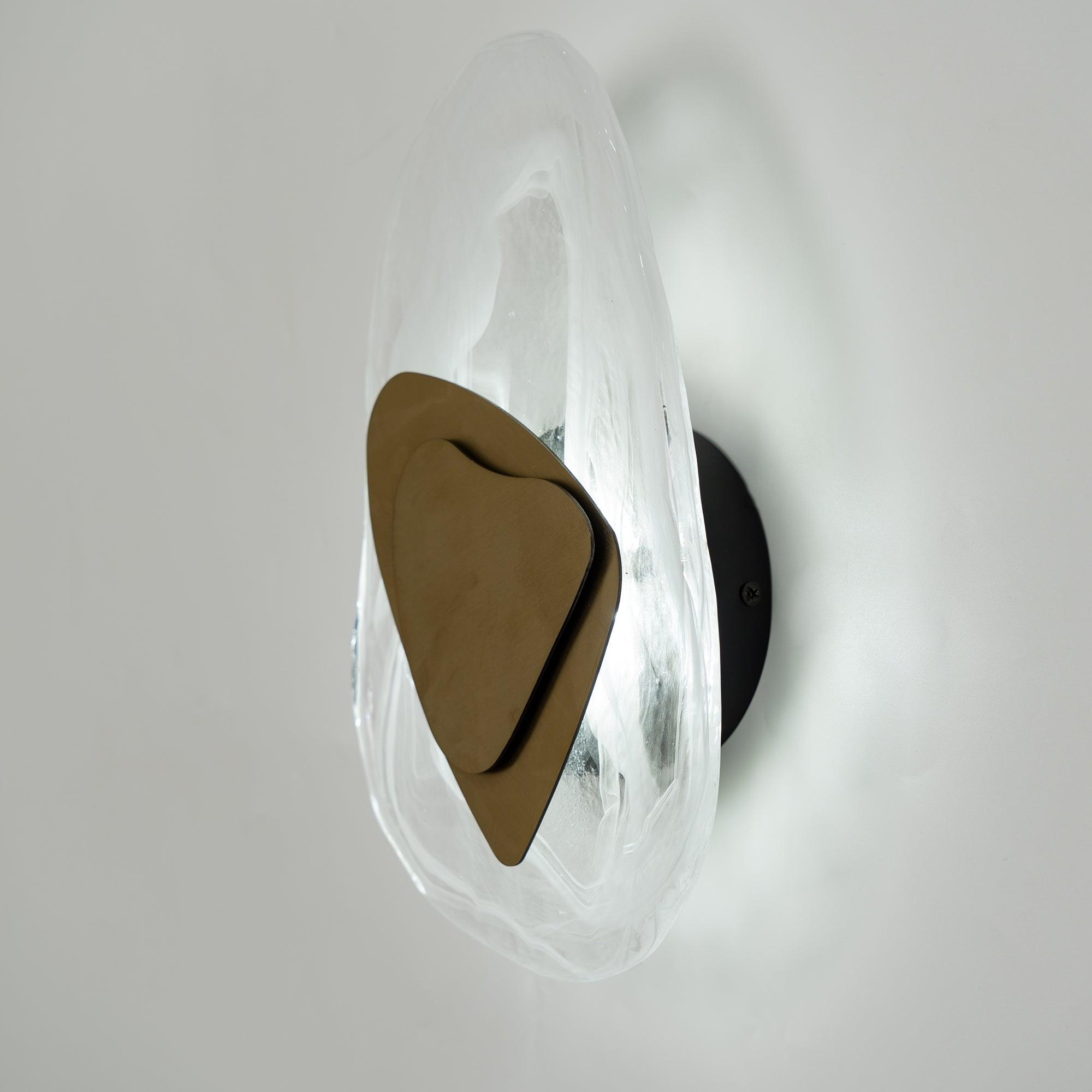 LED Wall Light Crafted from Molded Glass