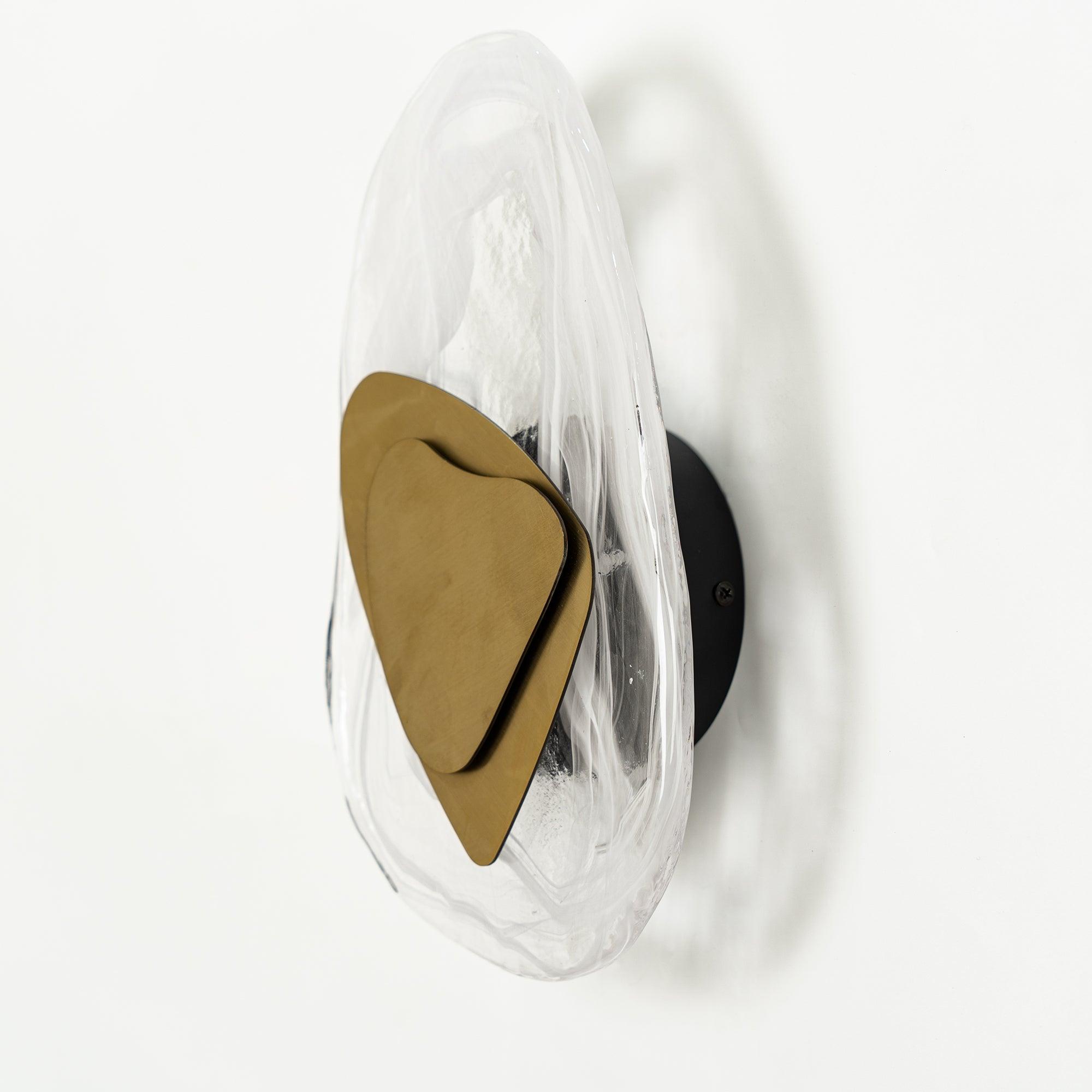 LED Wall Light Crafted from Molded Glass