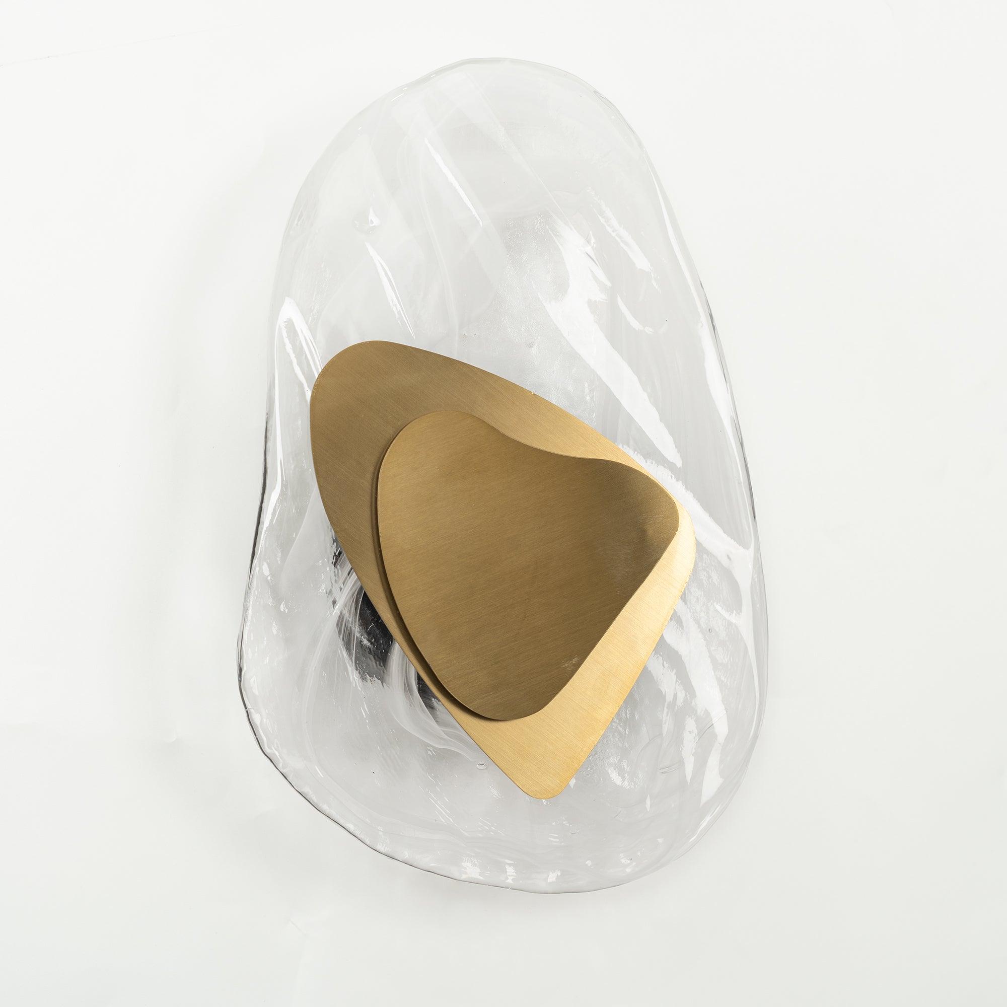 LED Wall Light Crafted from Molded Glass