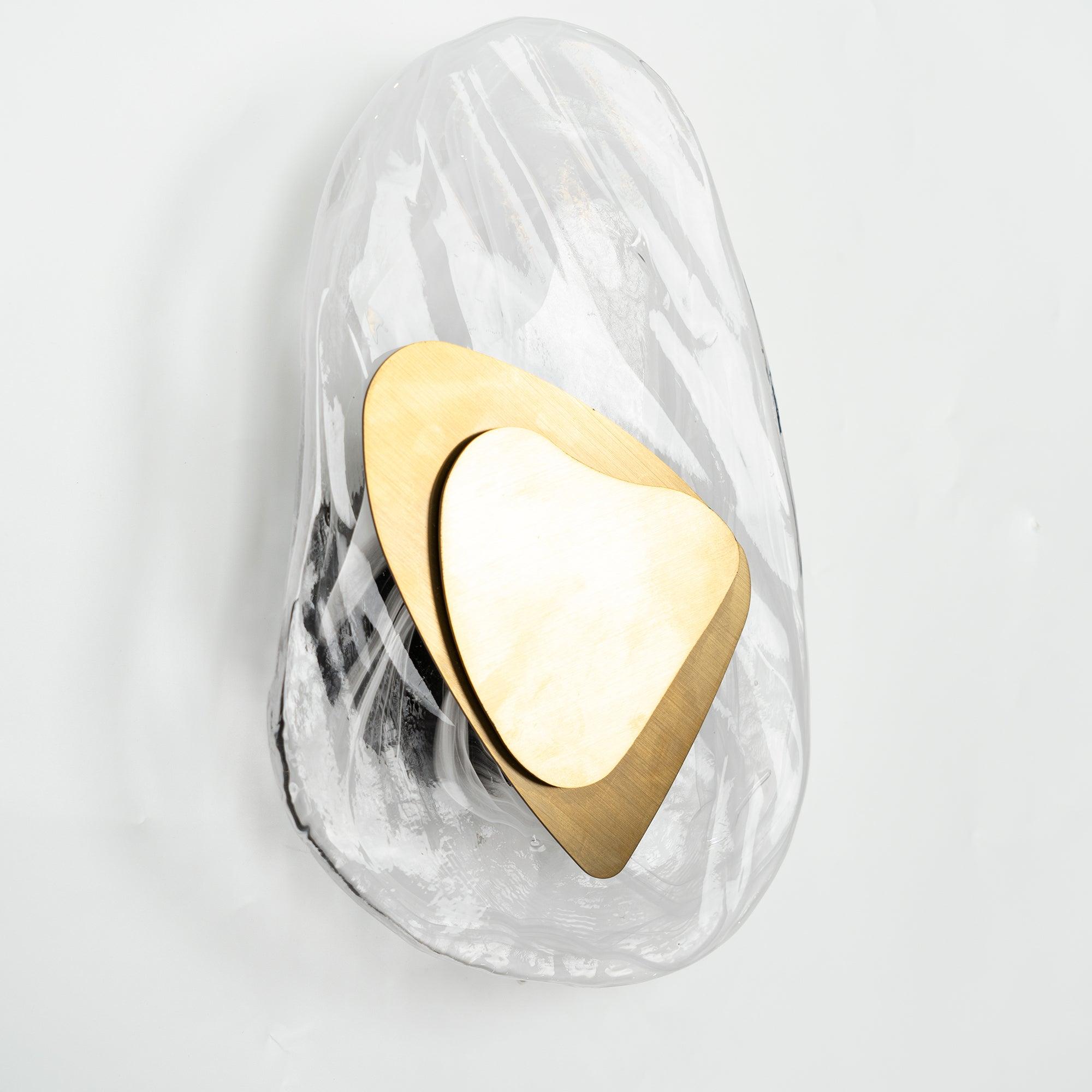 LED Wall Light Crafted from Molded Glass