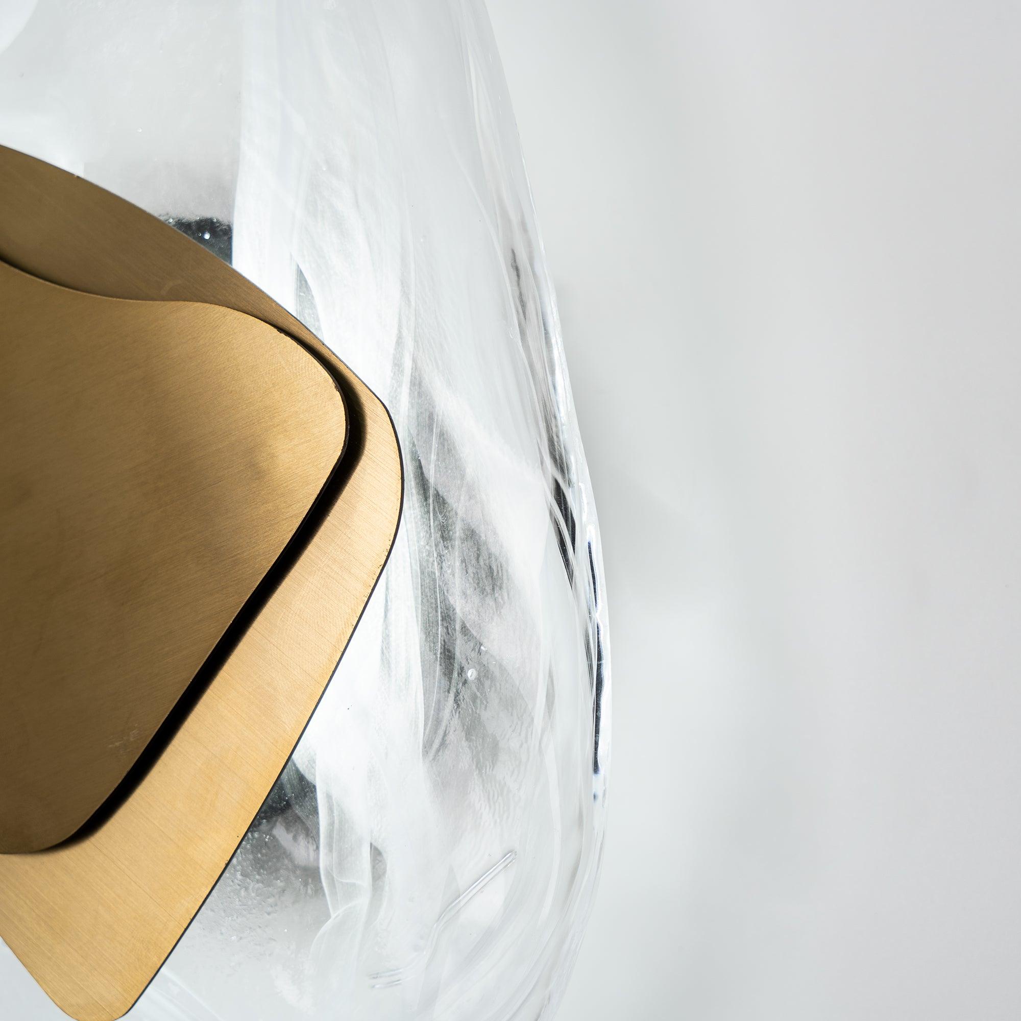 LED Wall Light Crafted from Molded Glass