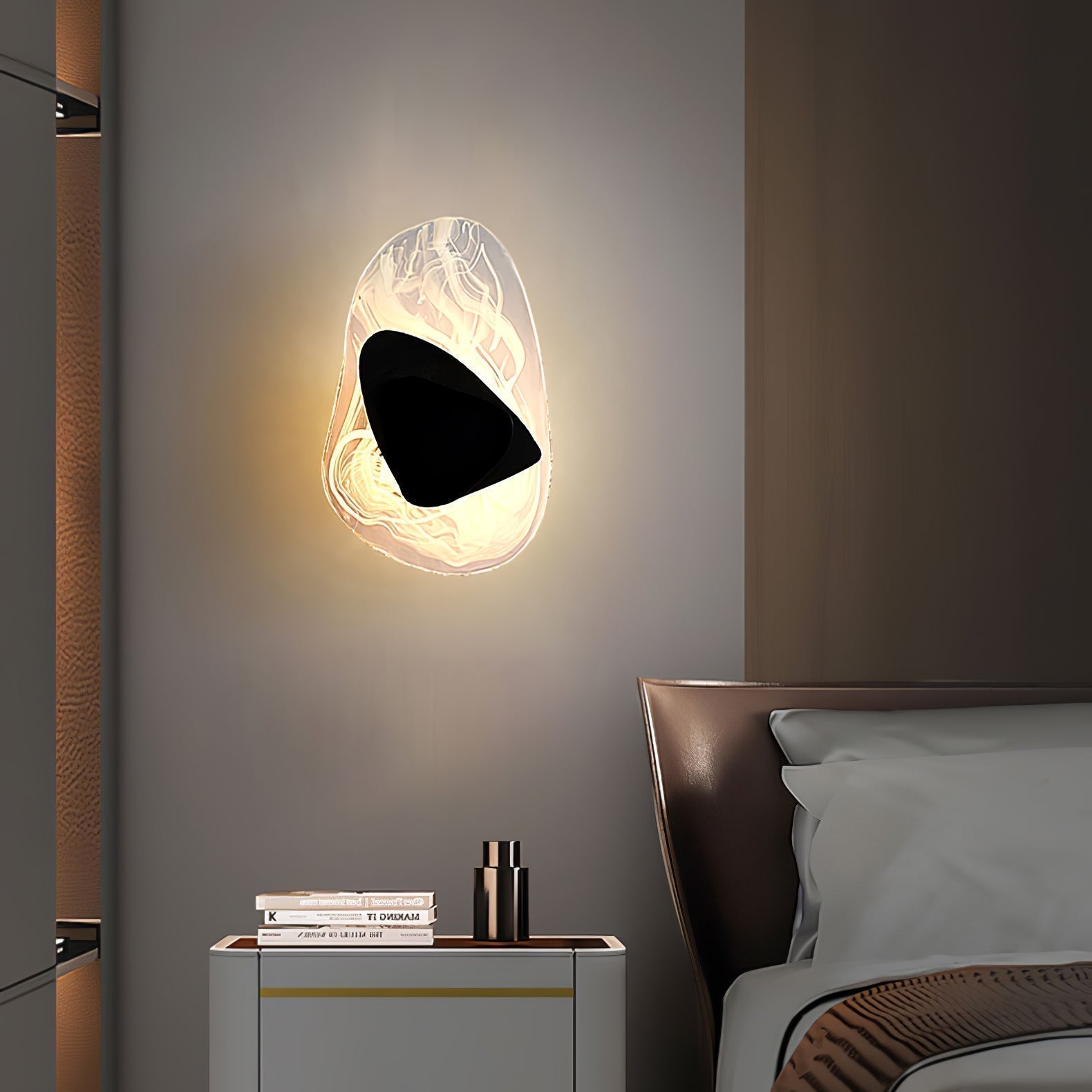 LED Wall Light Crafted from Molded Glass