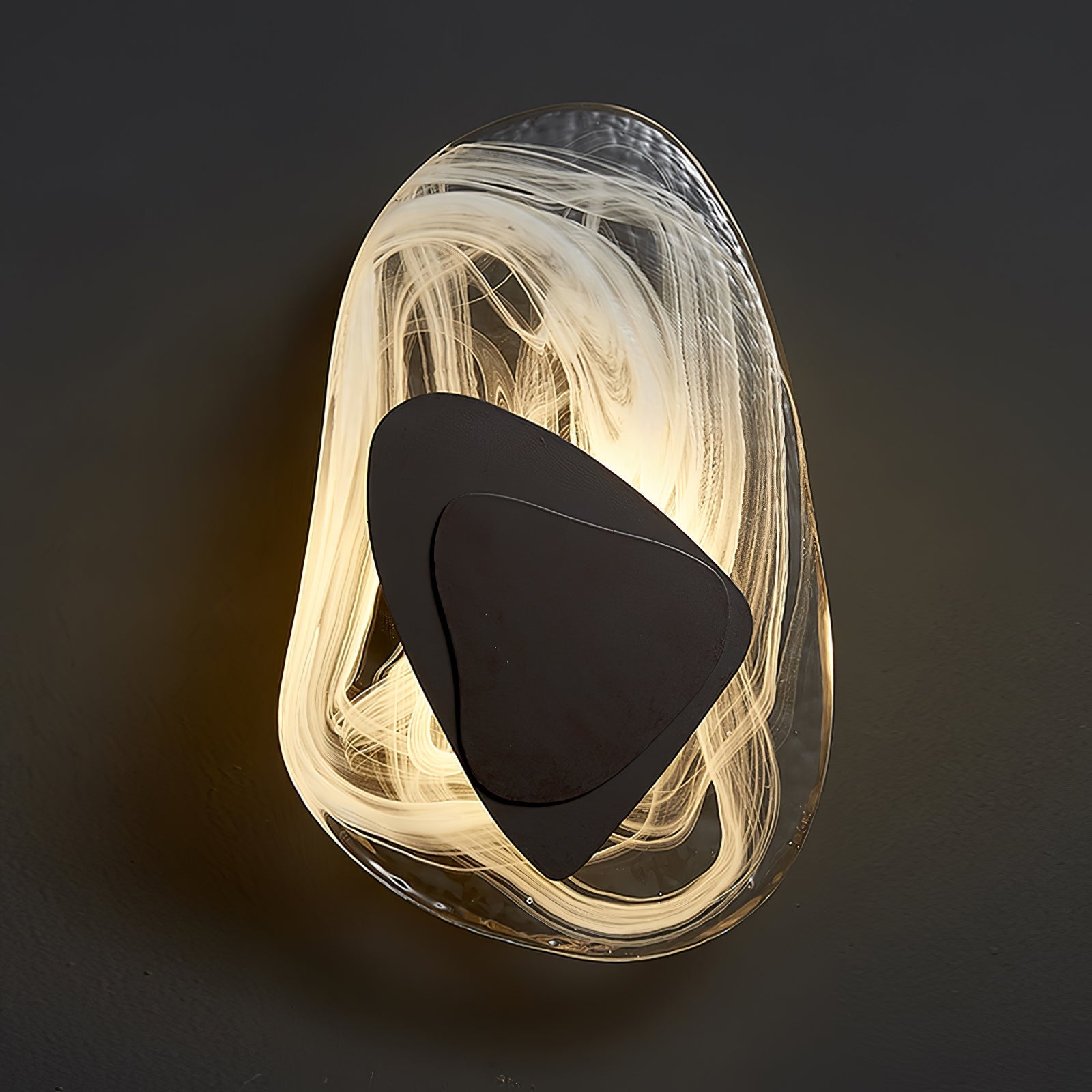 LED Wall Light Crafted from Molded Glass