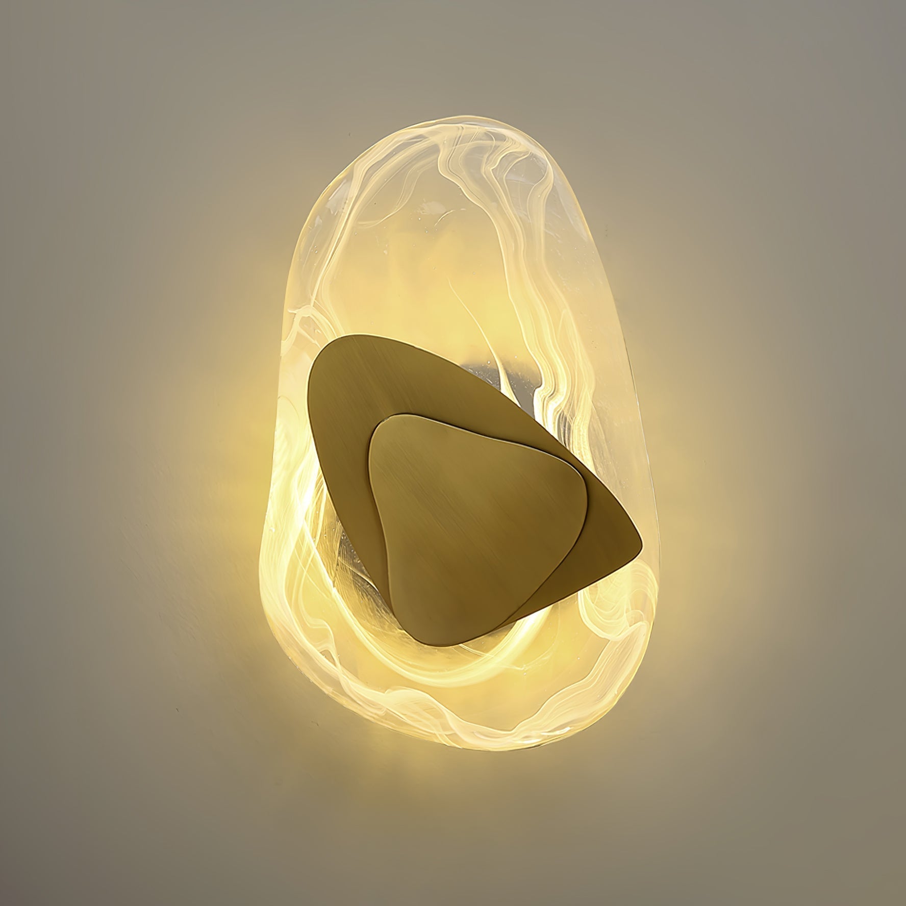 LED Wall Light Crafted from Molded Glass