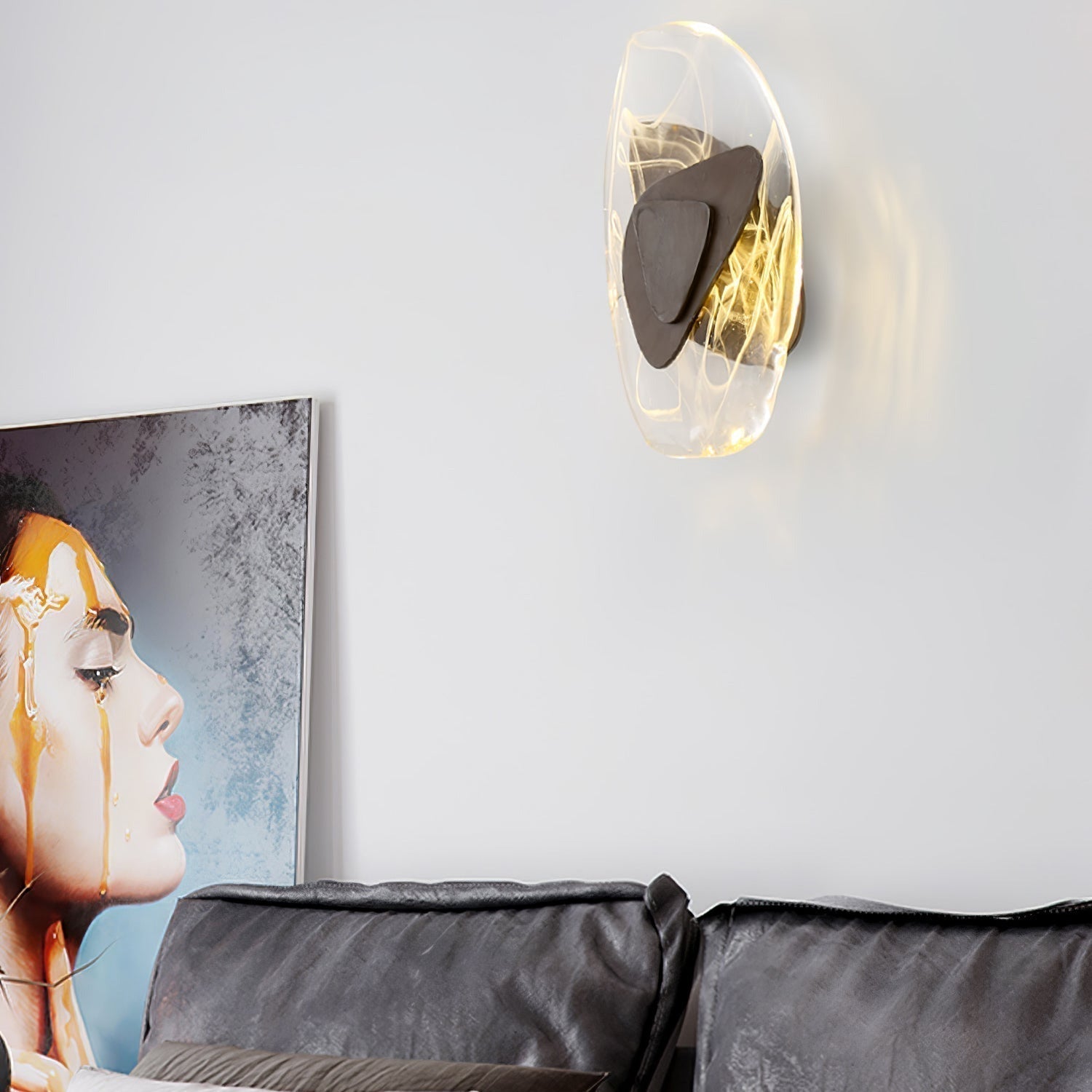 LED Wall Light Crafted from Molded Glass