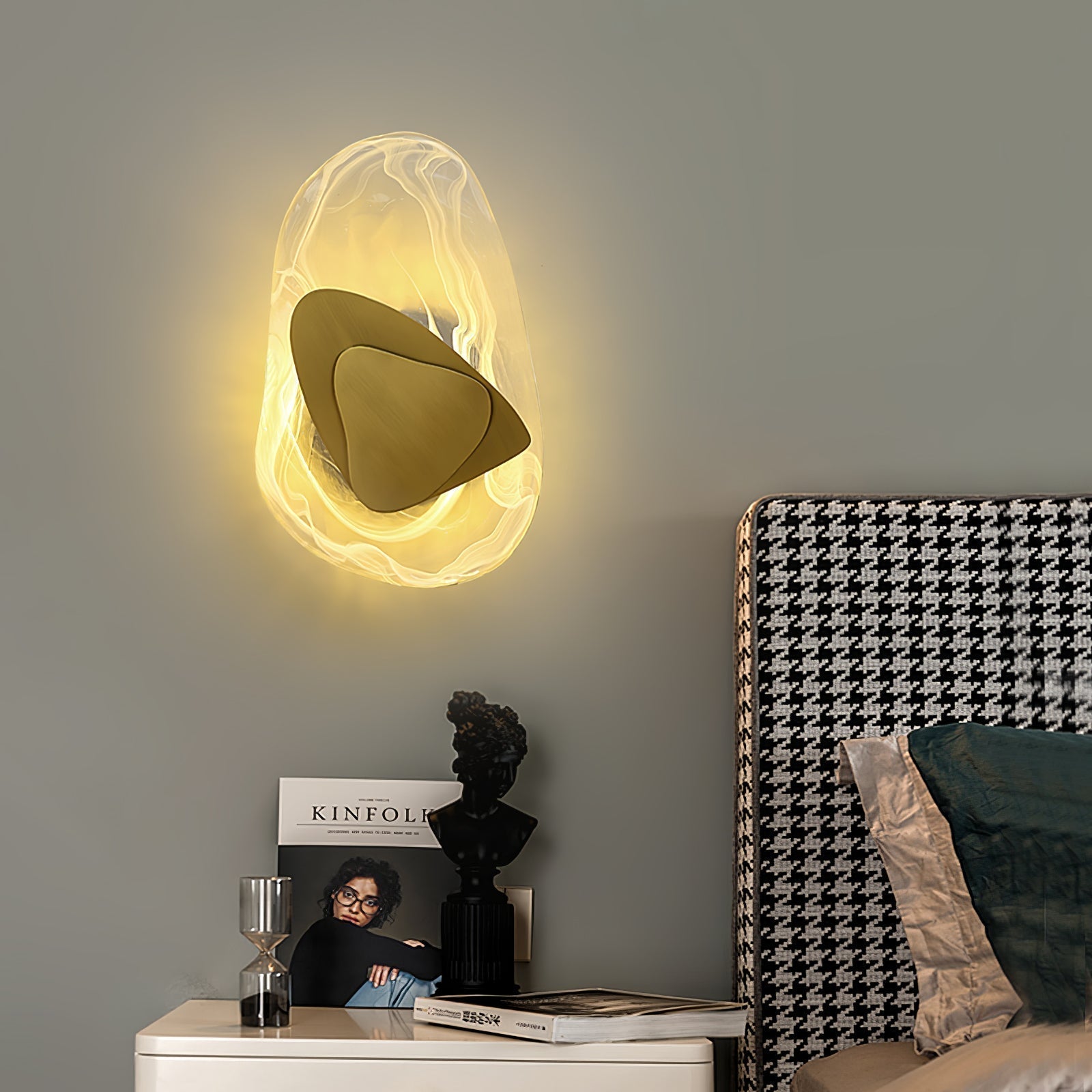 LED Wall Light Crafted from Molded Glass