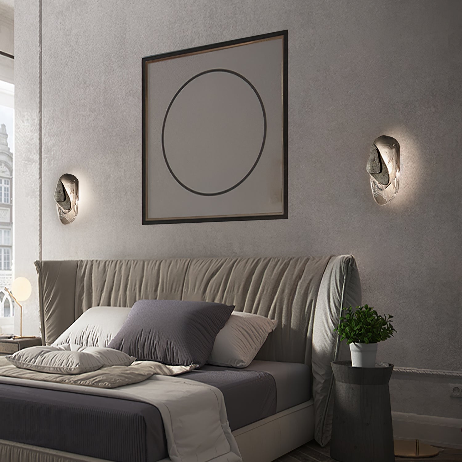 LED Wall Light Crafted from Molded Glass