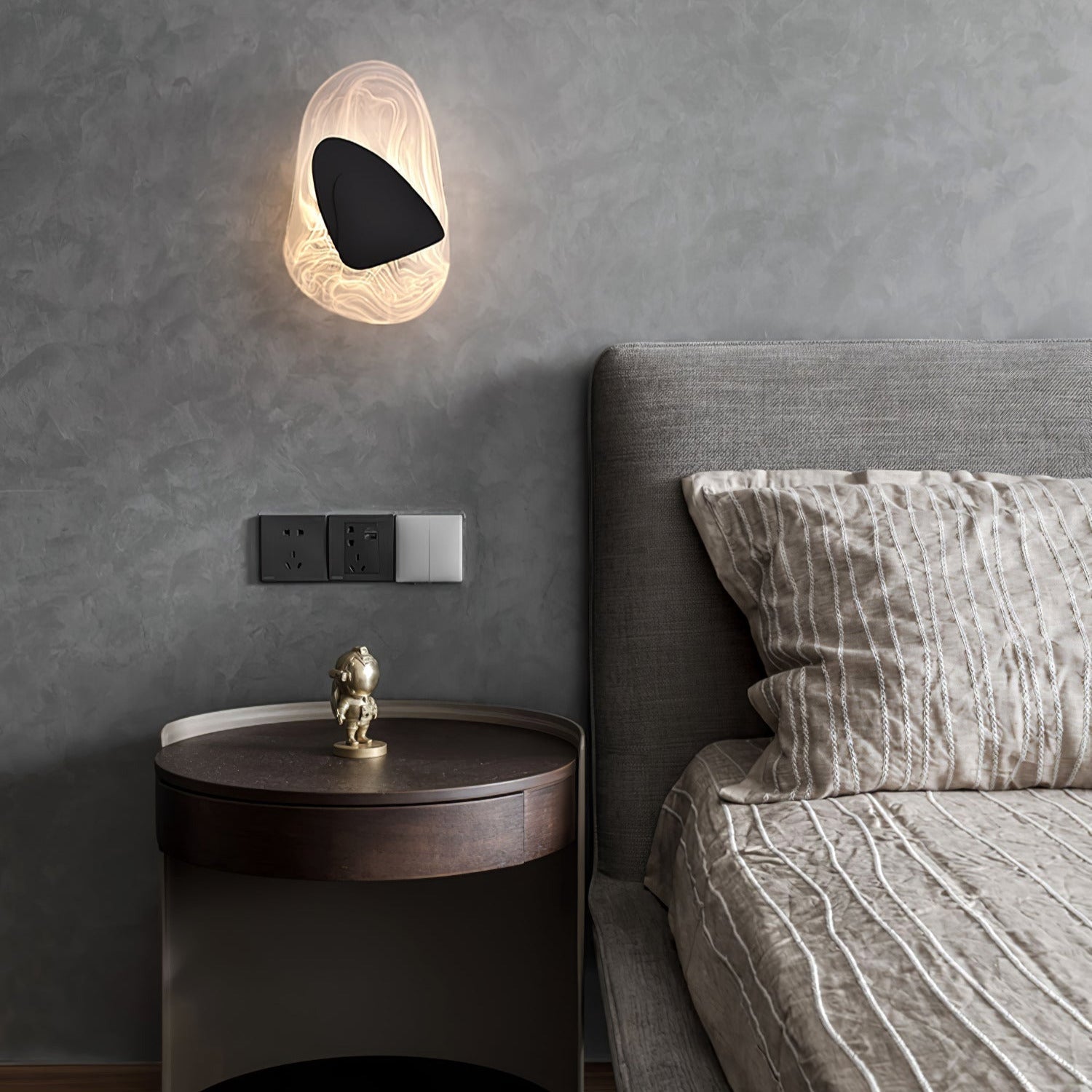 LED Wall Light Crafted from Molded Glass
