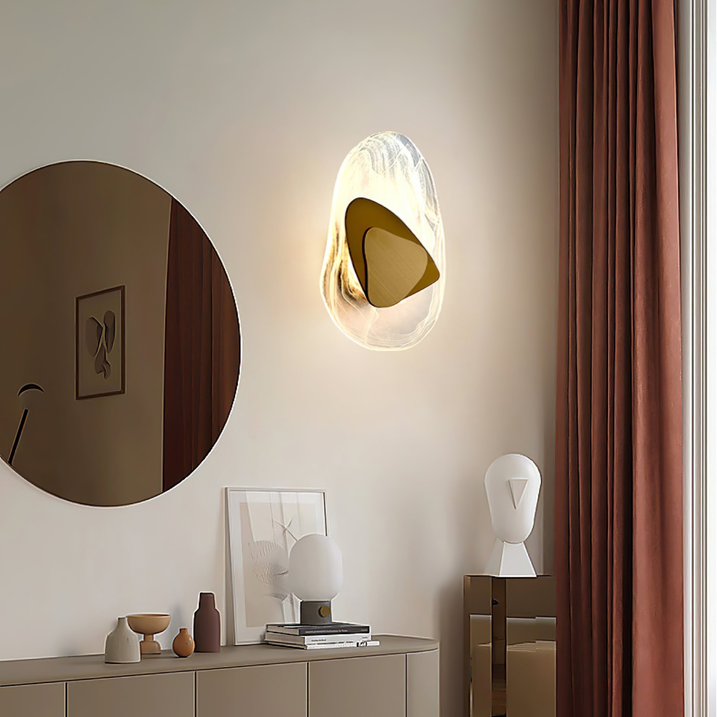 LED Wall Light Crafted from Molded Glass