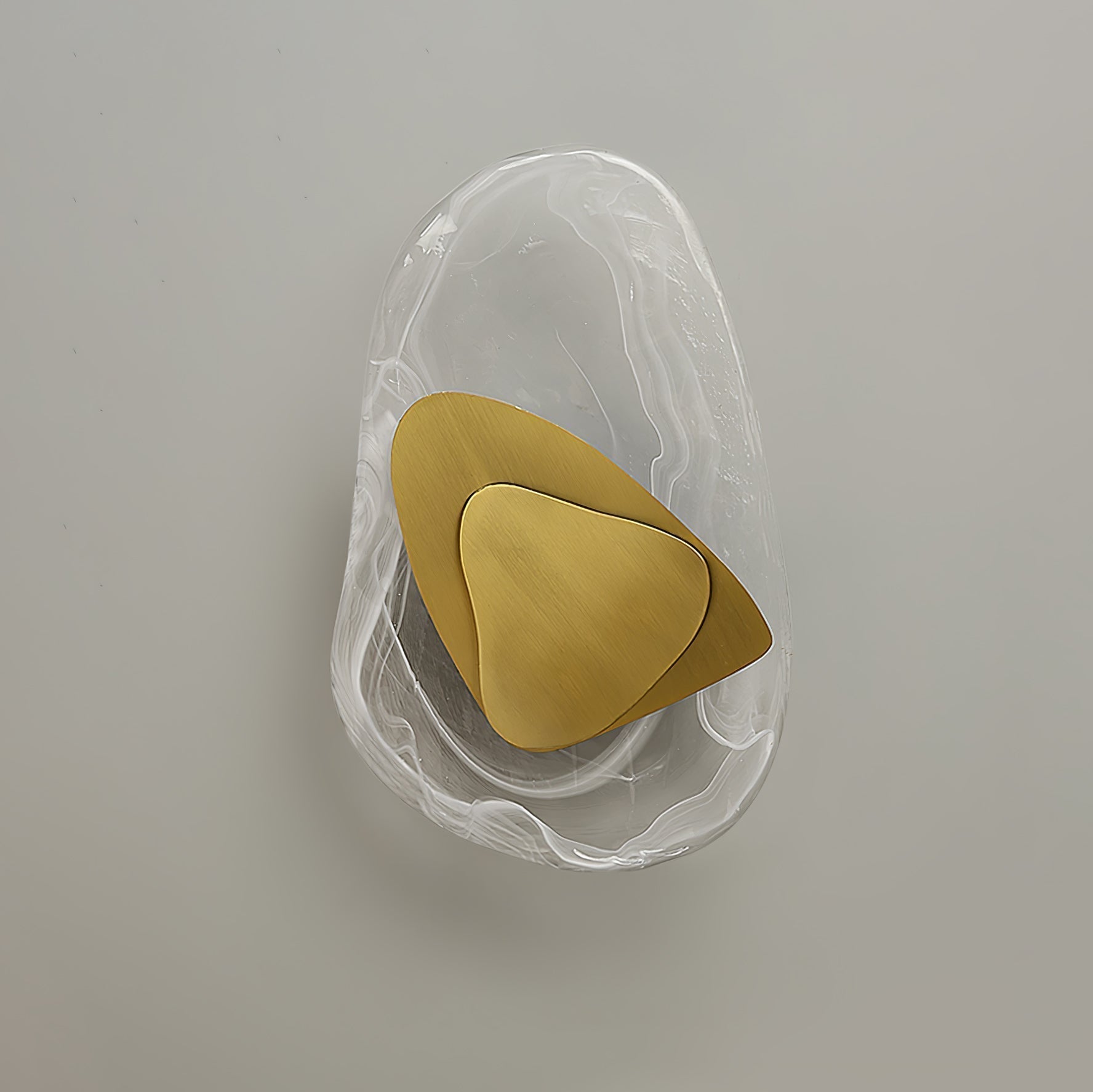 LED Wall Light Crafted from Molded Glass