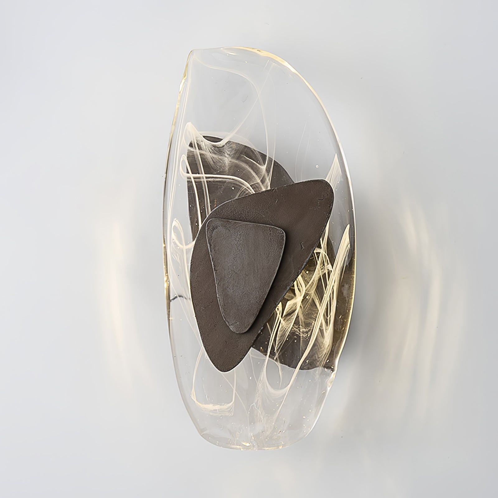 LED Wall Light Crafted from Molded Glass