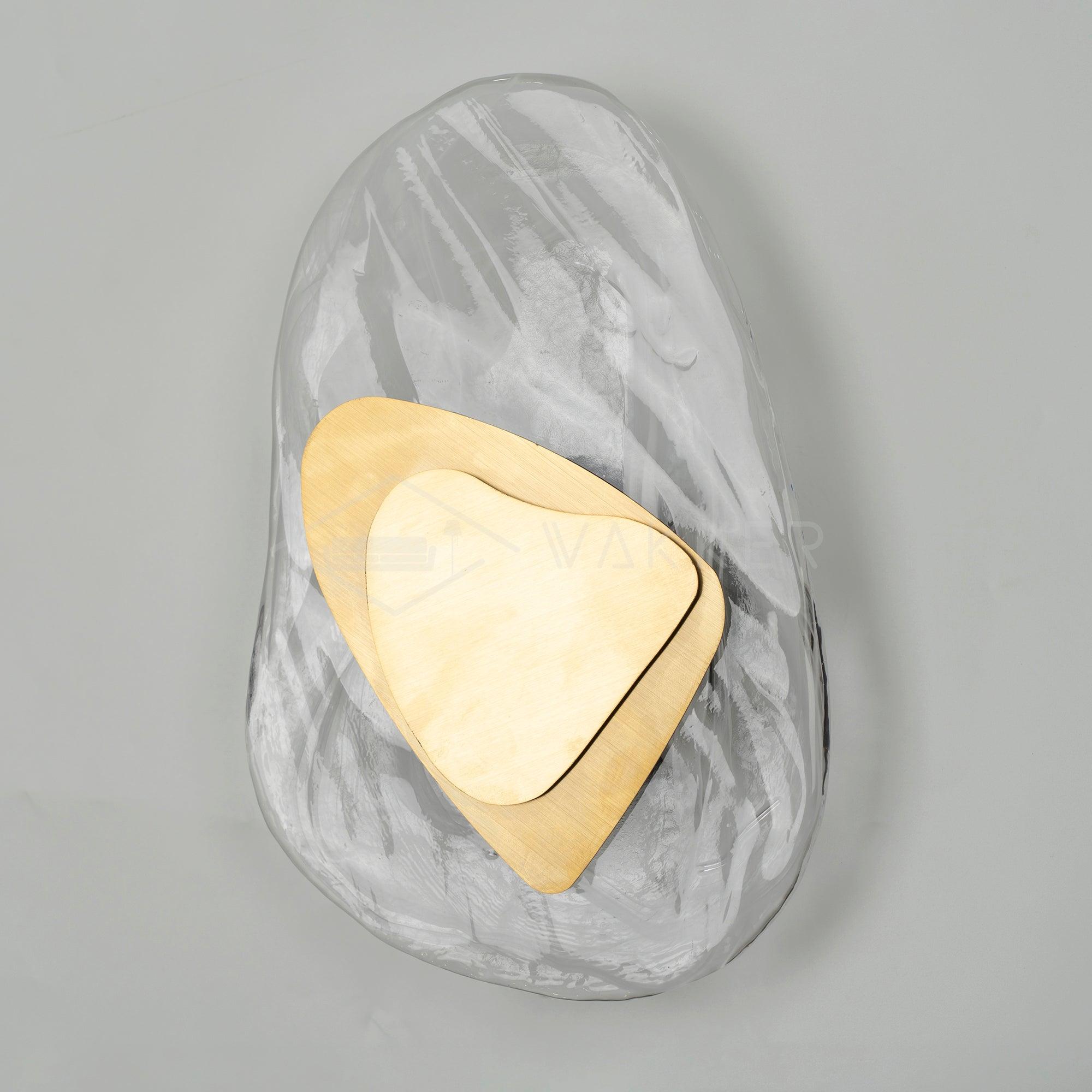 LED Wall Light Crafted from Molded Glass