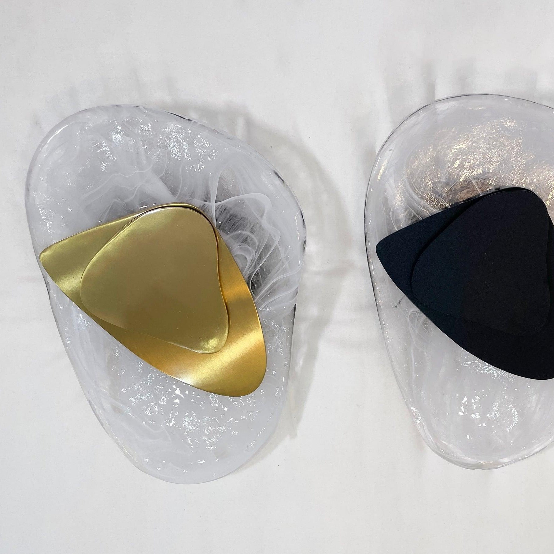 LED Wall Light Crafted from Molded Glass