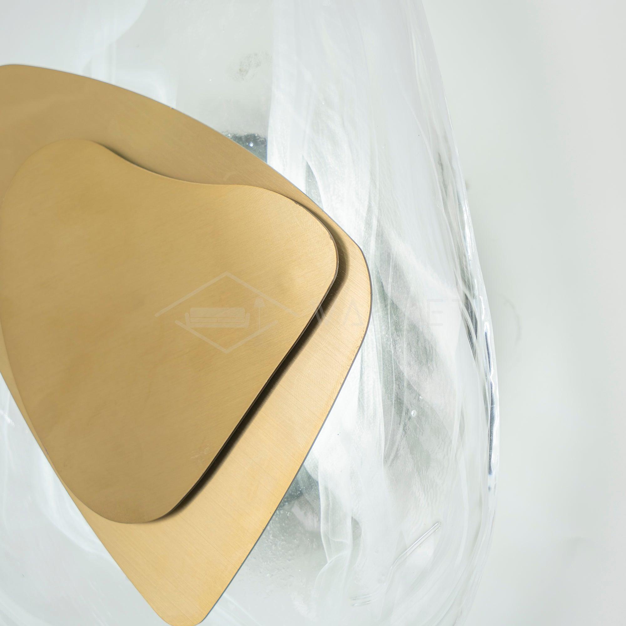 LED Wall Light Crafted from Molded Glass