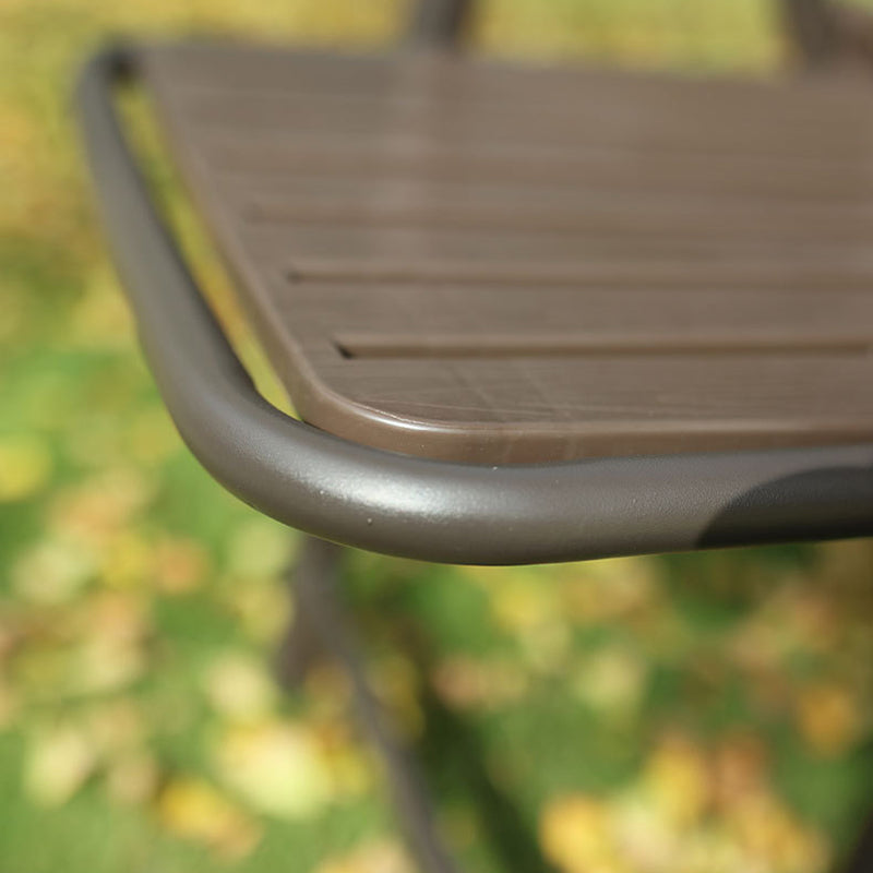 Portable Camping Chair with Steel Frame, Footrest and Arm Support