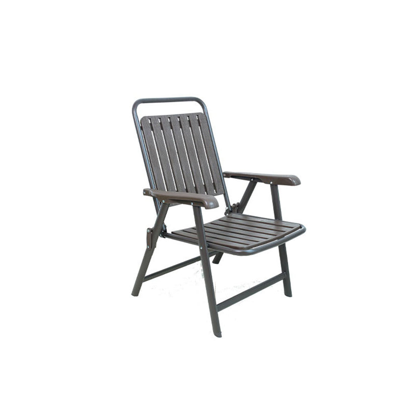 Portable Camping Chair with Steel Frame, Footrest and Arm Support
