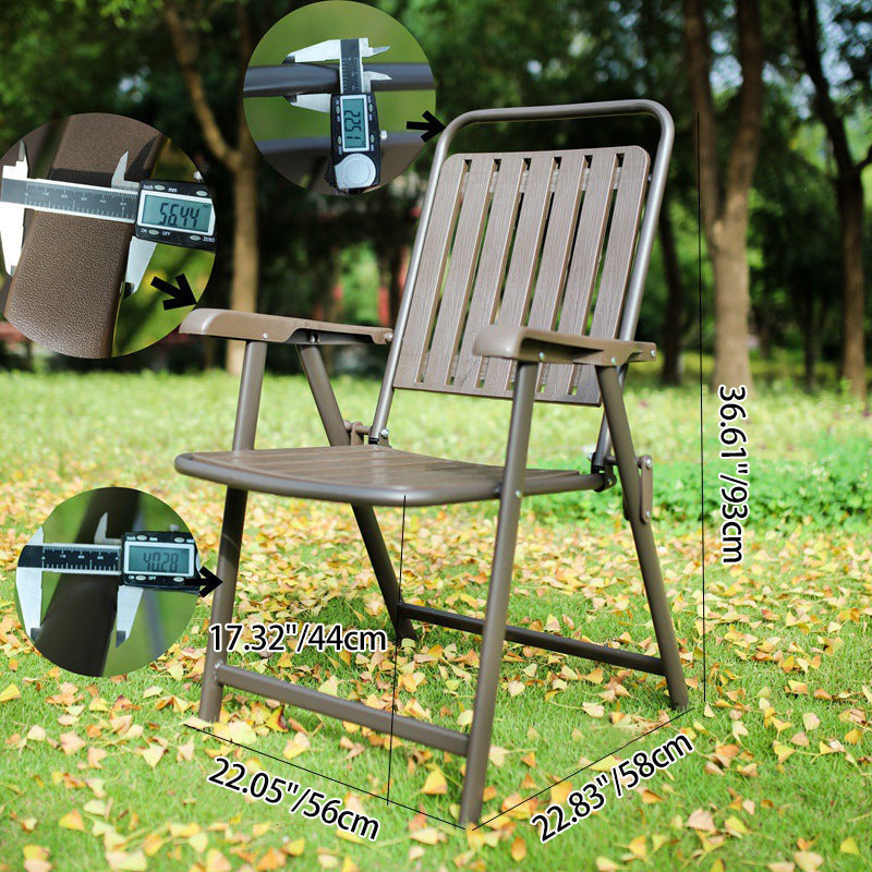 Portable Camping Chair with Steel Frame, Footrest and Arm Support