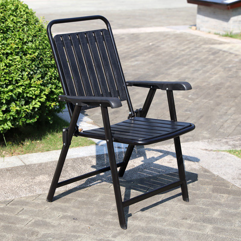 Portable Camping Chair with Steel Frame, Footrest and Arm Support