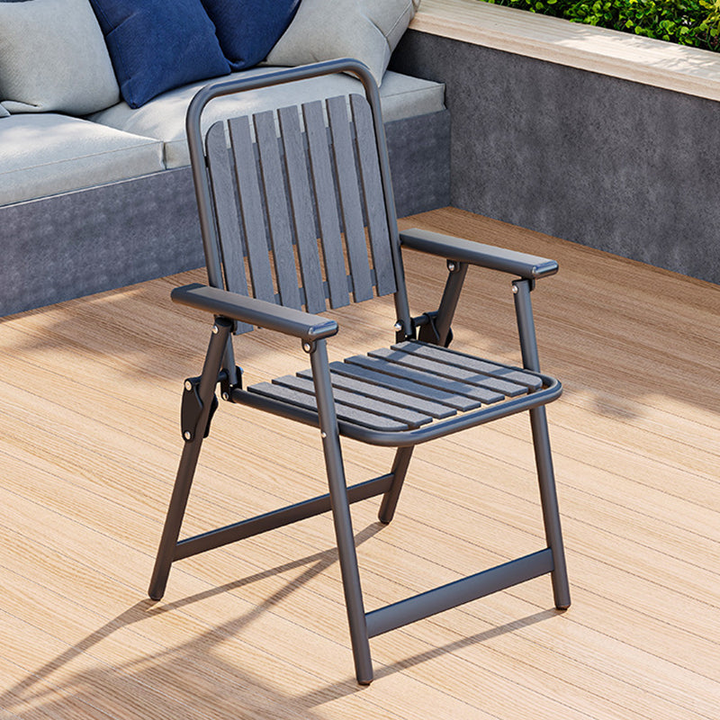 Portable Camping Chair with Steel Frame, Footrest and Arm Support