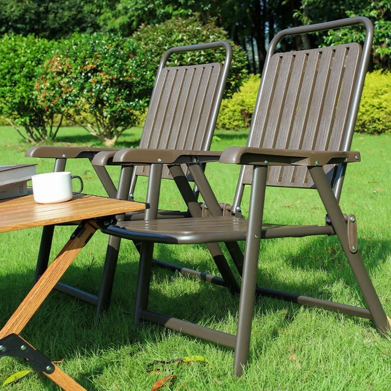 Portable Camping Chair with Steel Frame, Footrest and Arm Support