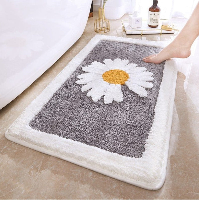 Floral Elegance Bath Mat – Soft, Quick-Drying & Safe
