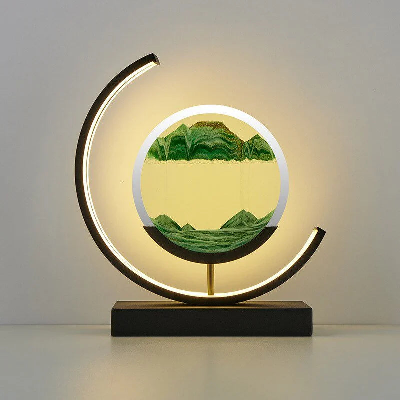 Ocean Breeze Sand Art: Enchanting Illuminated Decor