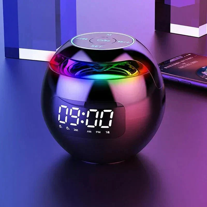 Smart Bluetooth Alarm Clock Speaker with Colorful Night Light