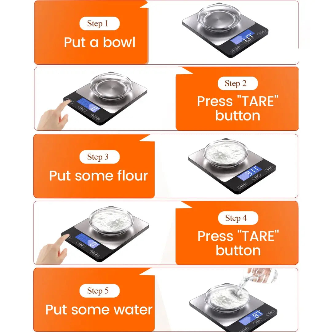 Kitchen Scale with LCD Screen – Weighs up to 15 kg