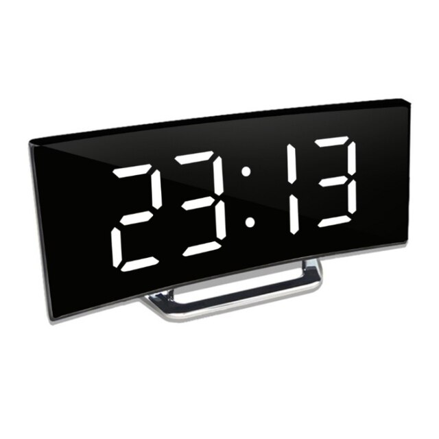 LED Mirror Alarm Clock with Auto Dimming - Digital Time Display