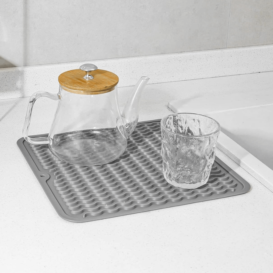 Silicone Dish Drying Mat - Heat Resistant Kitchen Liner