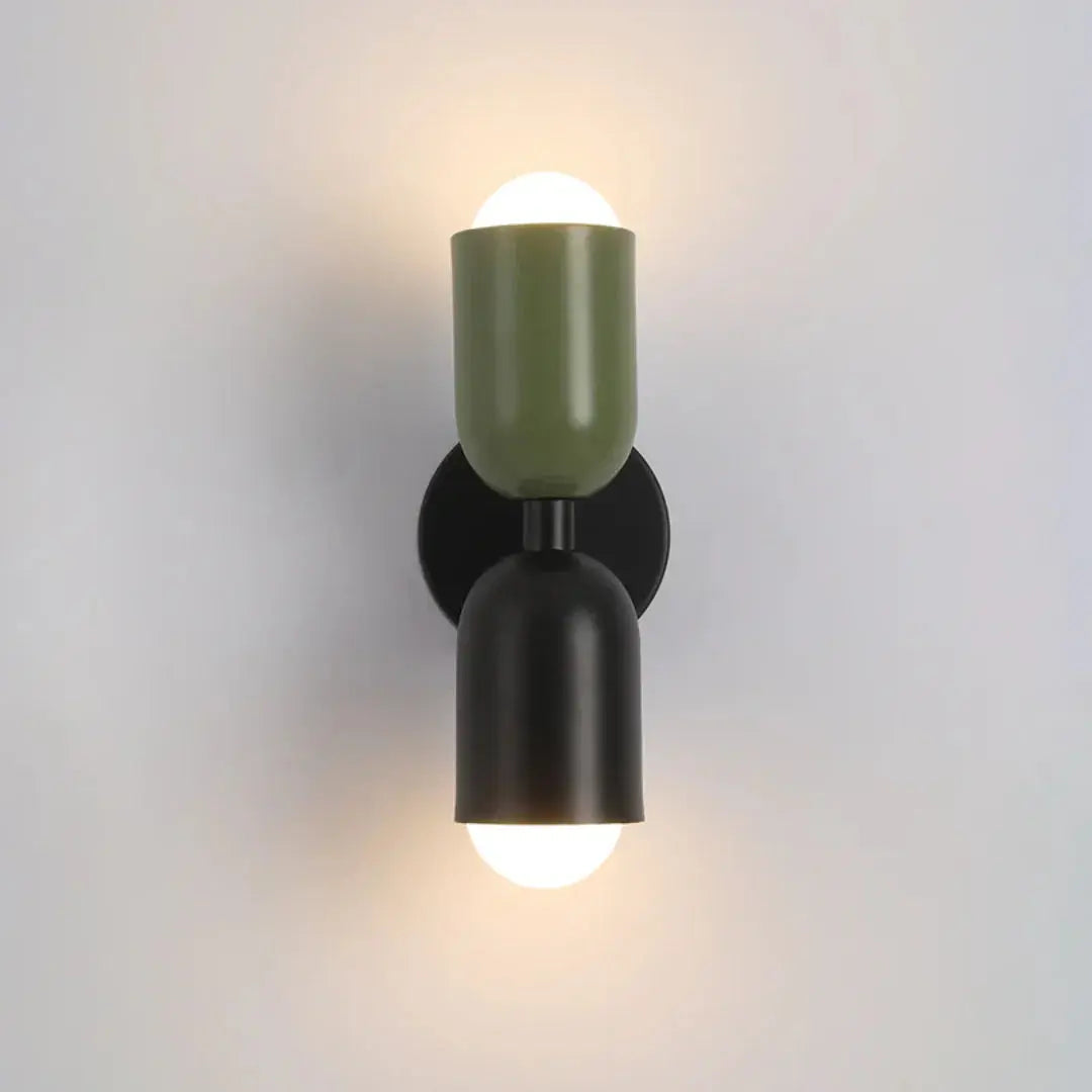 Up and Down Wall Light with Double Cylinder Design – Warm White Illumination