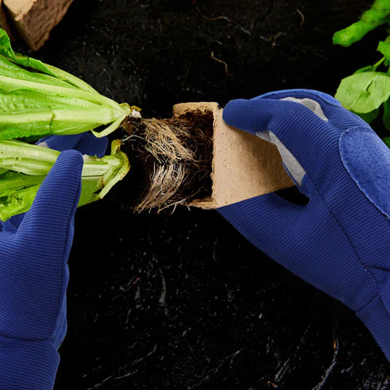 Heavy-Duty Gardening Gloves with Reinforced Palm and Thumb - Breathable Fabric