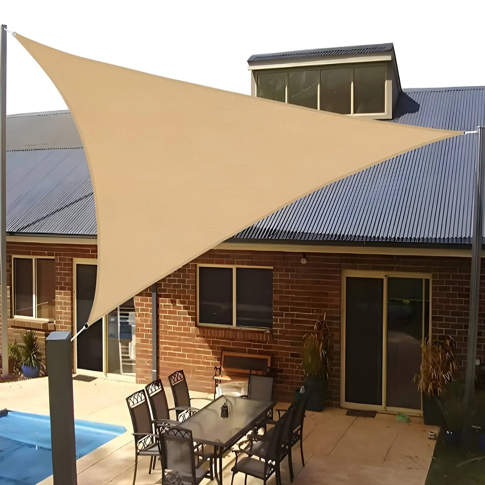 Outdoor Triangle Shade Sail – Weather Protection and Sun Coverage