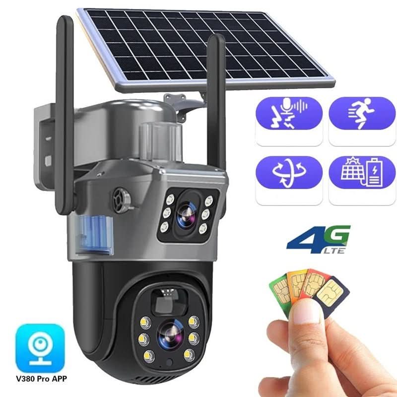 SafeGuard Vision – Solar-Powered 4K Security Camera with 360° View