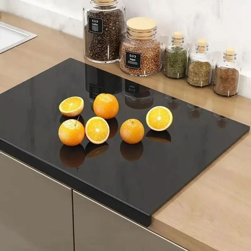 Premium Acrylic Food Prep Board with Grip Base and Spill Guard