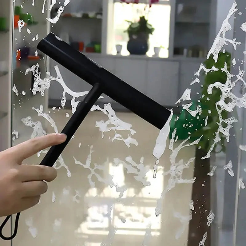 Streak-Free Tile and Glass Wiper – Matte Black Shower Squeegee