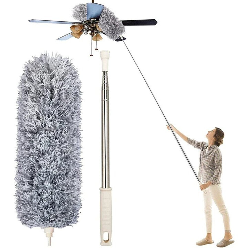 Adjustable Extendable Feather Duster for Versatile Home Cleaning