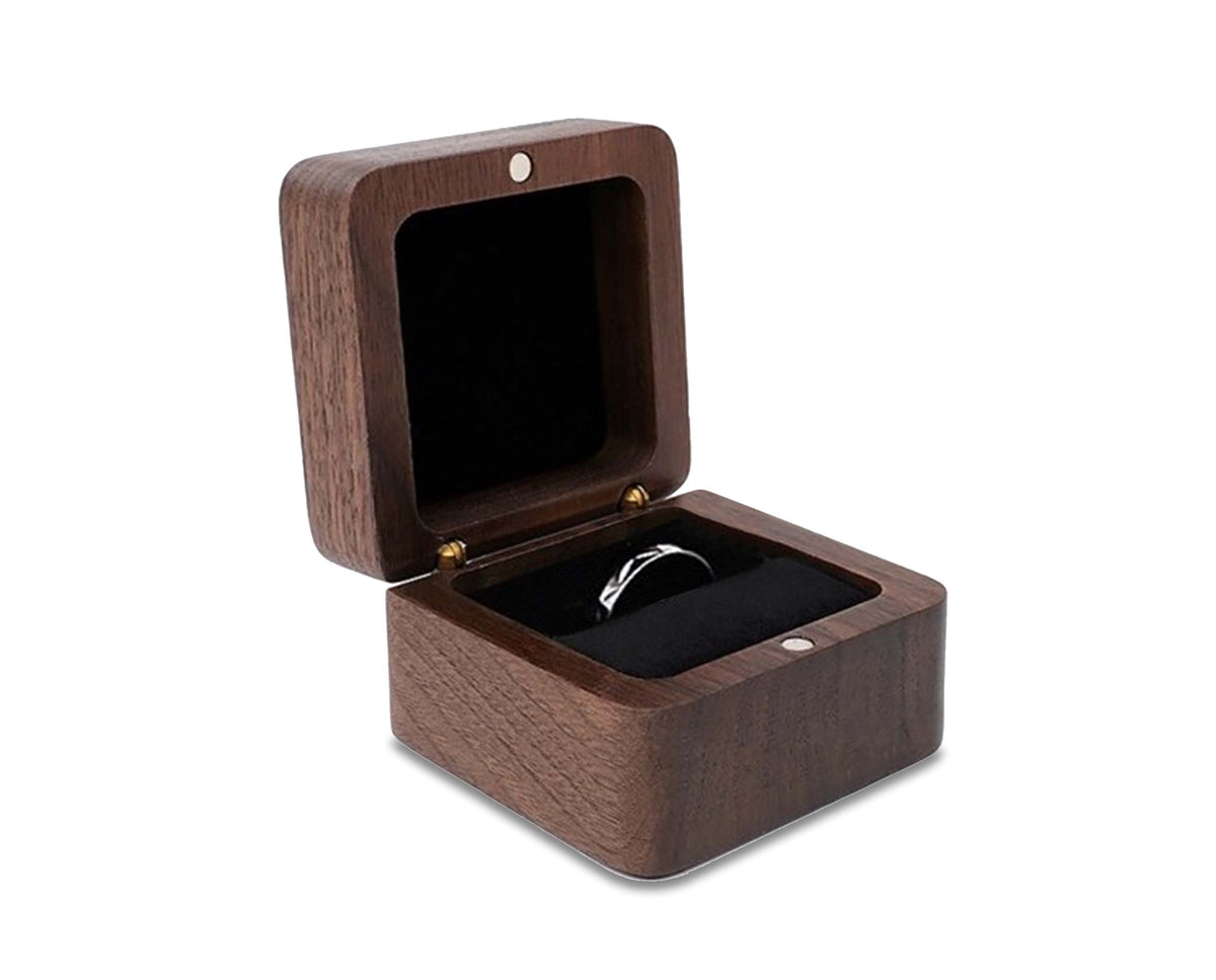 Jewelry Storage Case and Ring Box Crafted from Teak Wood