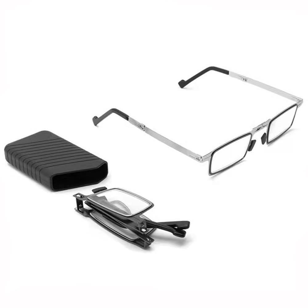 Foldable Reading Glasses with Blue Light Protection and Travel Case