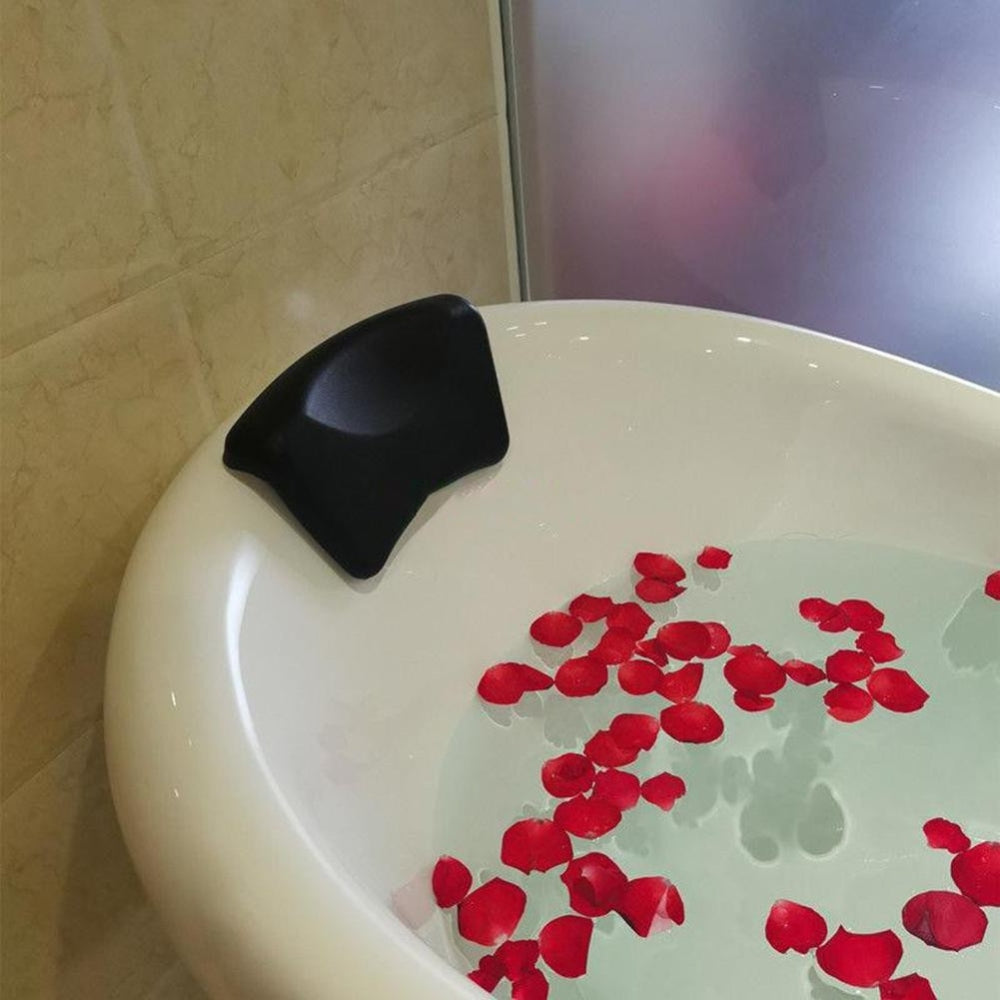 Non-Slip Suction Cup Bath Pillow for Head and Neck Comfort in Memory Foam