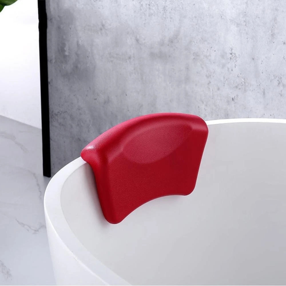 Non-Slip Suction Cup Bath Pillow for Head and Neck Comfort in Memory Foam