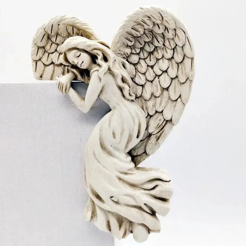 Angel Wings Wall Decor for Corners in Synthetic Resin