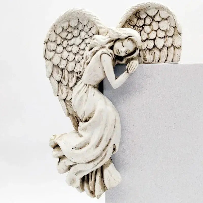 Angel Wings Wall Decor for Corners in Synthetic Resin